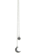 Load image into Gallery viewer, Moon Circle Rhinestone Y Shape Necklace
