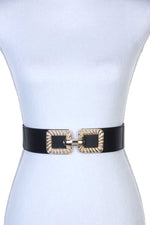 Load image into Gallery viewer, Square Metal Buckle Stretch Belt
