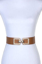 Load image into Gallery viewer, Square Metal Buckle Stretch Belt
