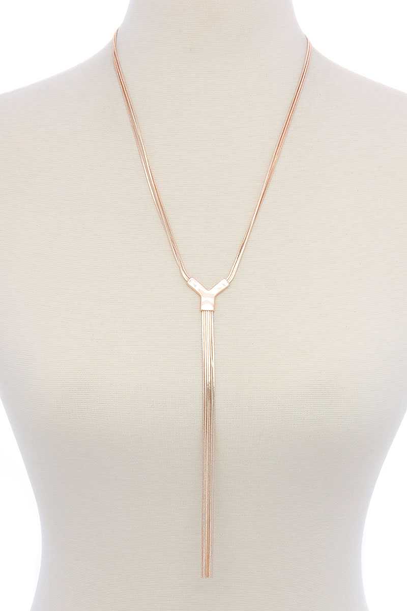 Snake Chain Y-shape Long Necklace