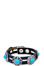 Load image into Gallery viewer, Turquoise Stone Concho Bracelet
