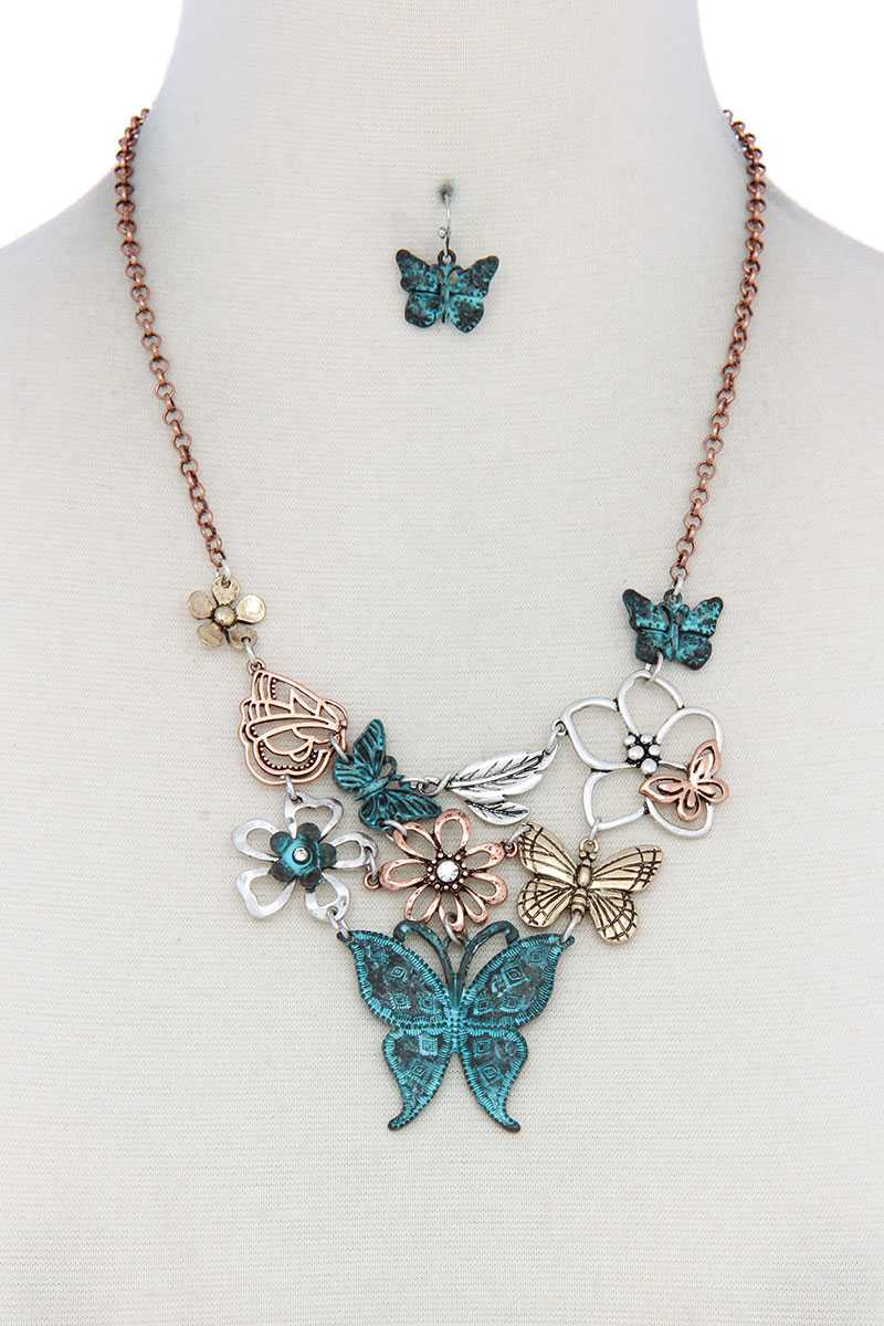 Metal Butterfly Necklace