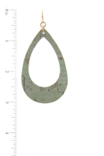 Load image into Gallery viewer, Cut Out Cork Teardrop Shape Drop Earring
