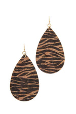 Load image into Gallery viewer, Animal Print Teardrop Shape Drop Earring
