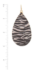 Load image into Gallery viewer, Animal Print Teardrop Shape Drop Earring
