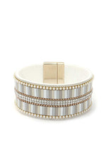 Load image into Gallery viewer, Rhinestone Block Magnetic Bracelet
