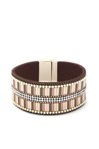 Rhinestone Block Magnetic Bracelet