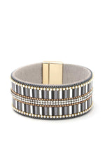 Load image into Gallery viewer, Rhinestone Block Magnetic Bracelet
