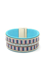 Load image into Gallery viewer, Rhinestone Block Magnetic Bracelet
