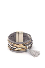 Load image into Gallery viewer, Tassel Multi Layered Magnetic Bracelet
