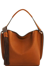 Load image into Gallery viewer, Trendy Chic Tassel Satchel with Long Strap
