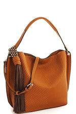 Load image into Gallery viewer, Trendy Chic Tassel Satchel with Long Strap
