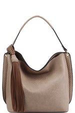 Load image into Gallery viewer, Trendy Chic Tassel Satchel with Long Strap
