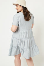 Load image into Gallery viewer, Metallic Stripe Swing Dress
