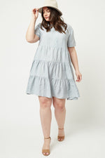 Load image into Gallery viewer, Metallic Stripe Swing Dress
