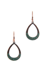 Load image into Gallery viewer, Two Tone Teardrop Shape Earring
