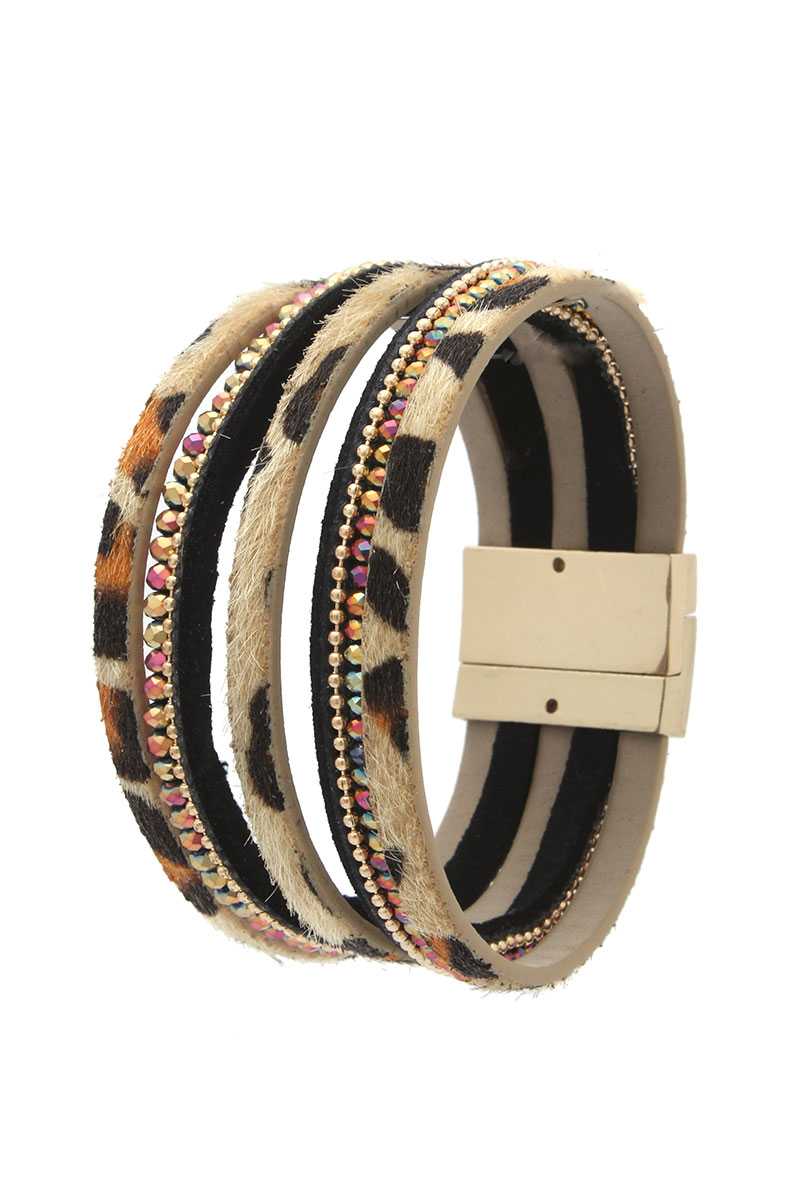 Beaded Multi Strand Magnetic Bracelet