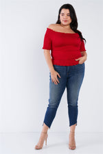 Load image into Gallery viewer, Plus Size Off The Shoulder Top
