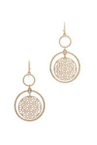 Double Circle Drop Earring