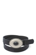 Load image into Gallery viewer, Oval Shape Metal Buckle Pu Leather Belt
