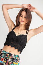 Load image into Gallery viewer, Crochet Laced Bralette Top
