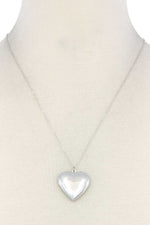 Load image into Gallery viewer, Puffy Metal Heart Locket Necklace
