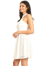 Load image into Gallery viewer, Sleeveless Lace Halter Dress
