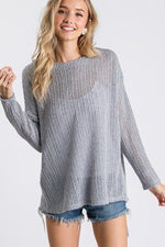 Load image into Gallery viewer, Open Back Detail Long Sleeve Top With Self Tie
