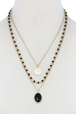 Load image into Gallery viewer, Oval Beaded Layered Necklace
