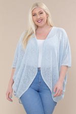 Load image into Gallery viewer, Open Front Cardigan Back V-neck Kimono Sleeves
