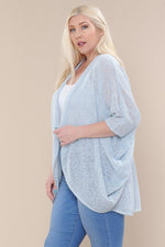 Load image into Gallery viewer, Open Front Cardigan Back V-neck Kimono Sleeves
