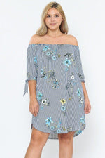 Load image into Gallery viewer, Off Shoulder Round Hem Dress
