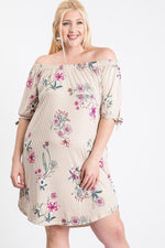 Load image into Gallery viewer, Off Shoulder Round Hem Dress
