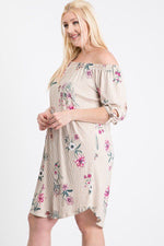 Load image into Gallery viewer, Off Shoulder Round Hem Dress
