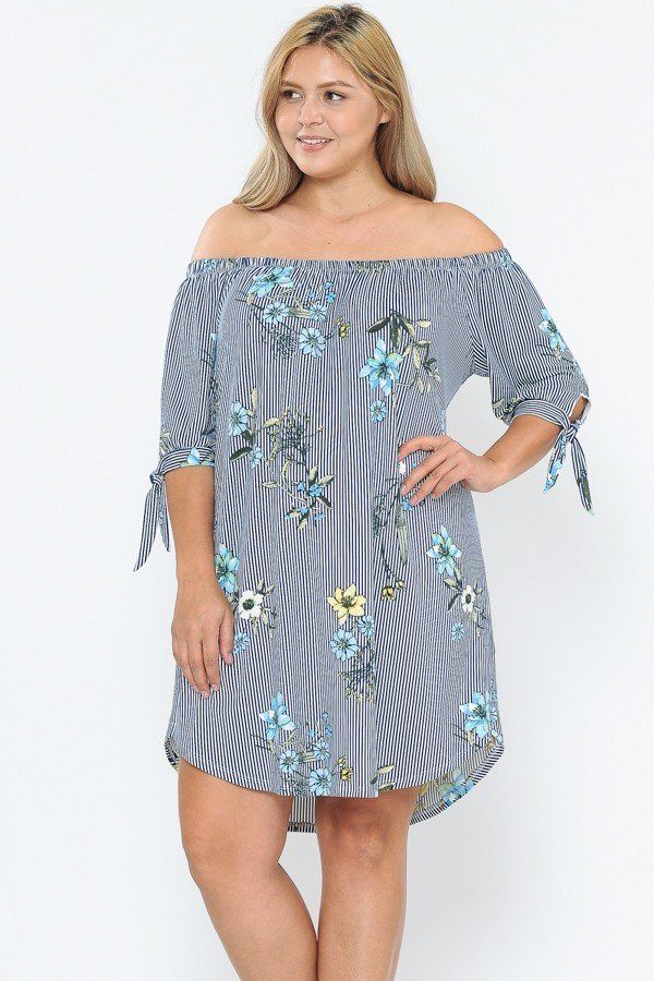 Off Shoulder Round Hem Dress