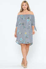 Load image into Gallery viewer, Off Shoulder Round Hem Dress
