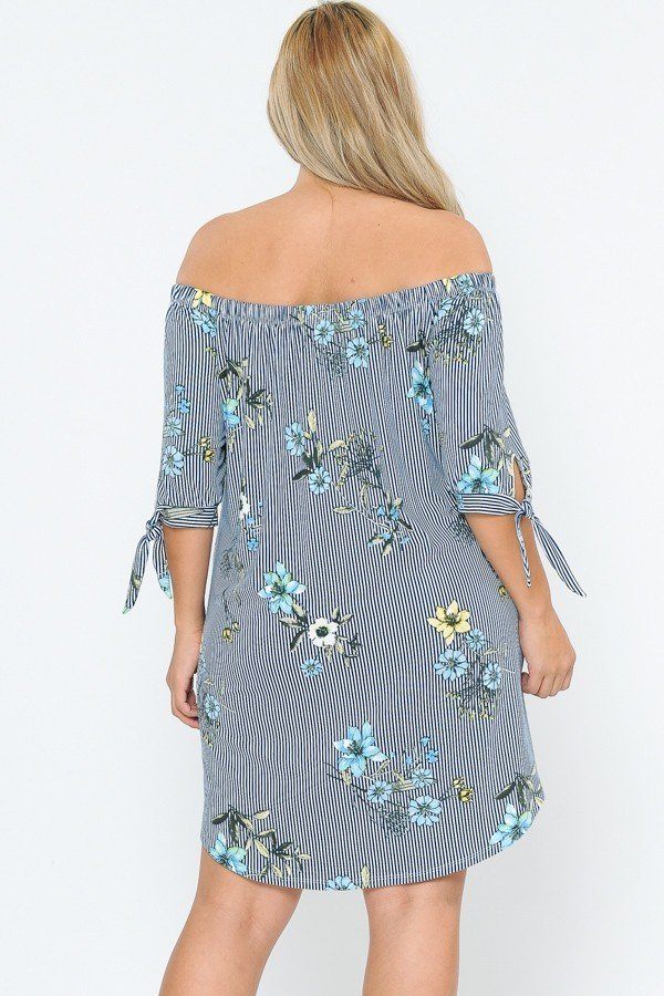 Off Shoulder Round Hem Dress