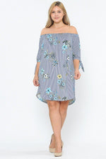 Load image into Gallery viewer, Off Shoulder Round Hem Dress
