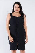 Load image into Gallery viewer, Plus Size  Front Zip Dress
