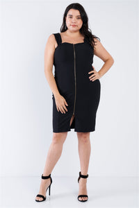 Plus Size  Front Zip Dress