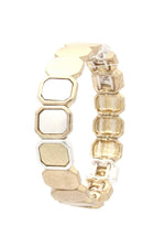 Load image into Gallery viewer, Two Tone Octagon Stretch Bracelet
