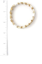 Load image into Gallery viewer, Two Tone Octagon Stretch Bracelet
