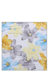 Fashion Multi Color Flower Print Chiffon Scarf