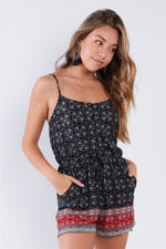 Load image into Gallery viewer, Cami Button Down Boho Romper
