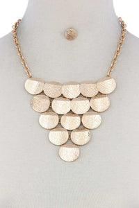 Disc Linked Bib Necklace