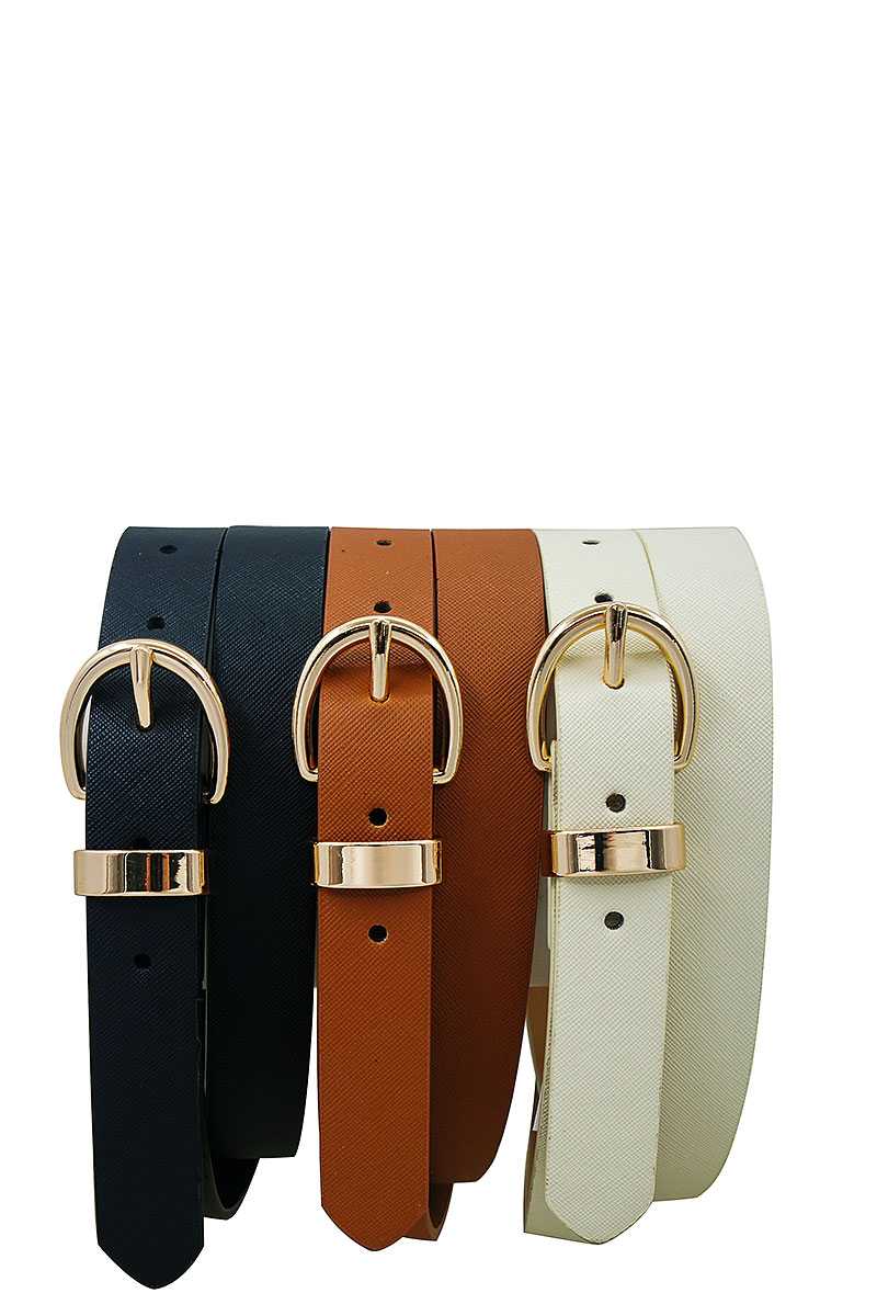 Trio Metal Loop Ring Belt Set