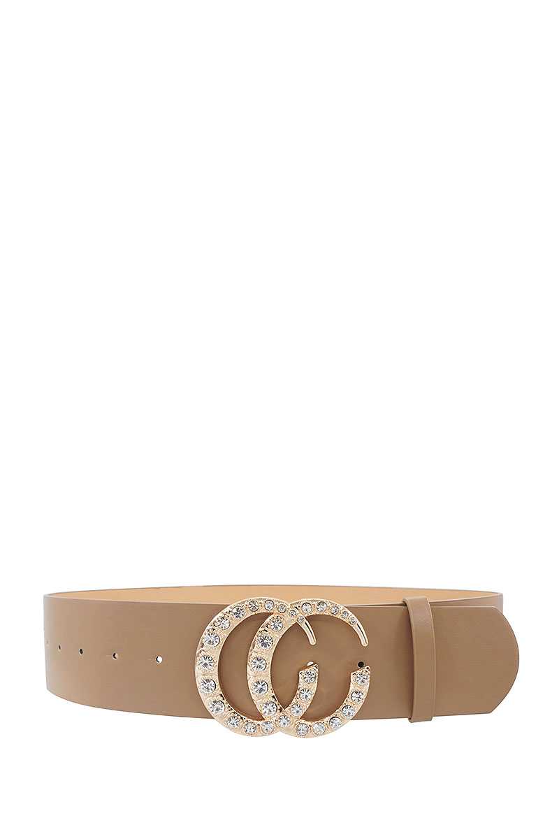 Rhinestone Accented Buckle Belt