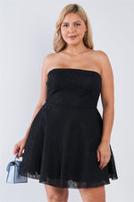 Load image into Gallery viewer, Lace Strapless Fit &amp; Flare Mini Dress
