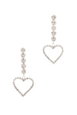 Load image into Gallery viewer, Rhinestone Heart Dangle Drop Earring
