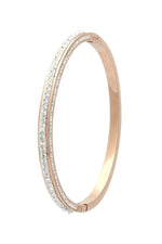 Load image into Gallery viewer, Pave Rhinestone Stainless Steel Bangle
